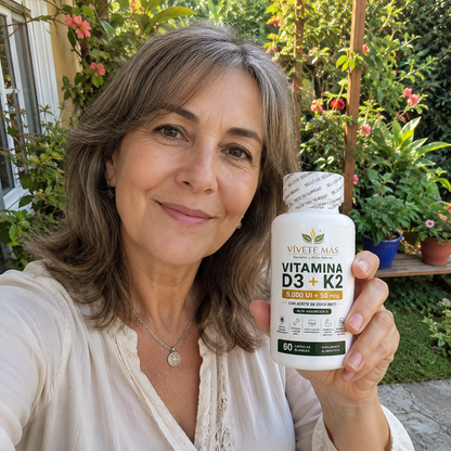 VITAMINA D3 + K2 CON ACEITE DE COCO 60 cápsulas
