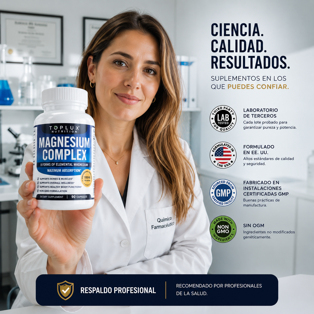 Magnesium Complex ORIGINAL 1000 mg 90 cápsulas 8 tipos en 1