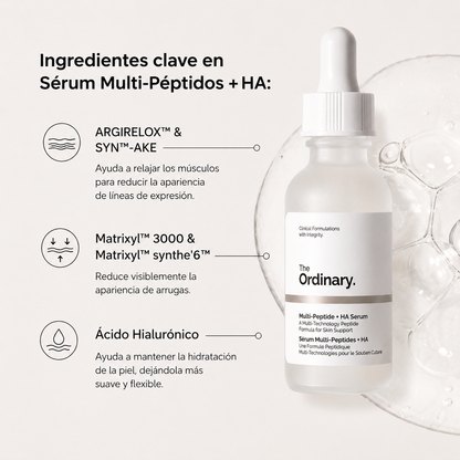 The Ordinary - Serum Facial de Péptidos + Ácido Hialurónico 30 mL