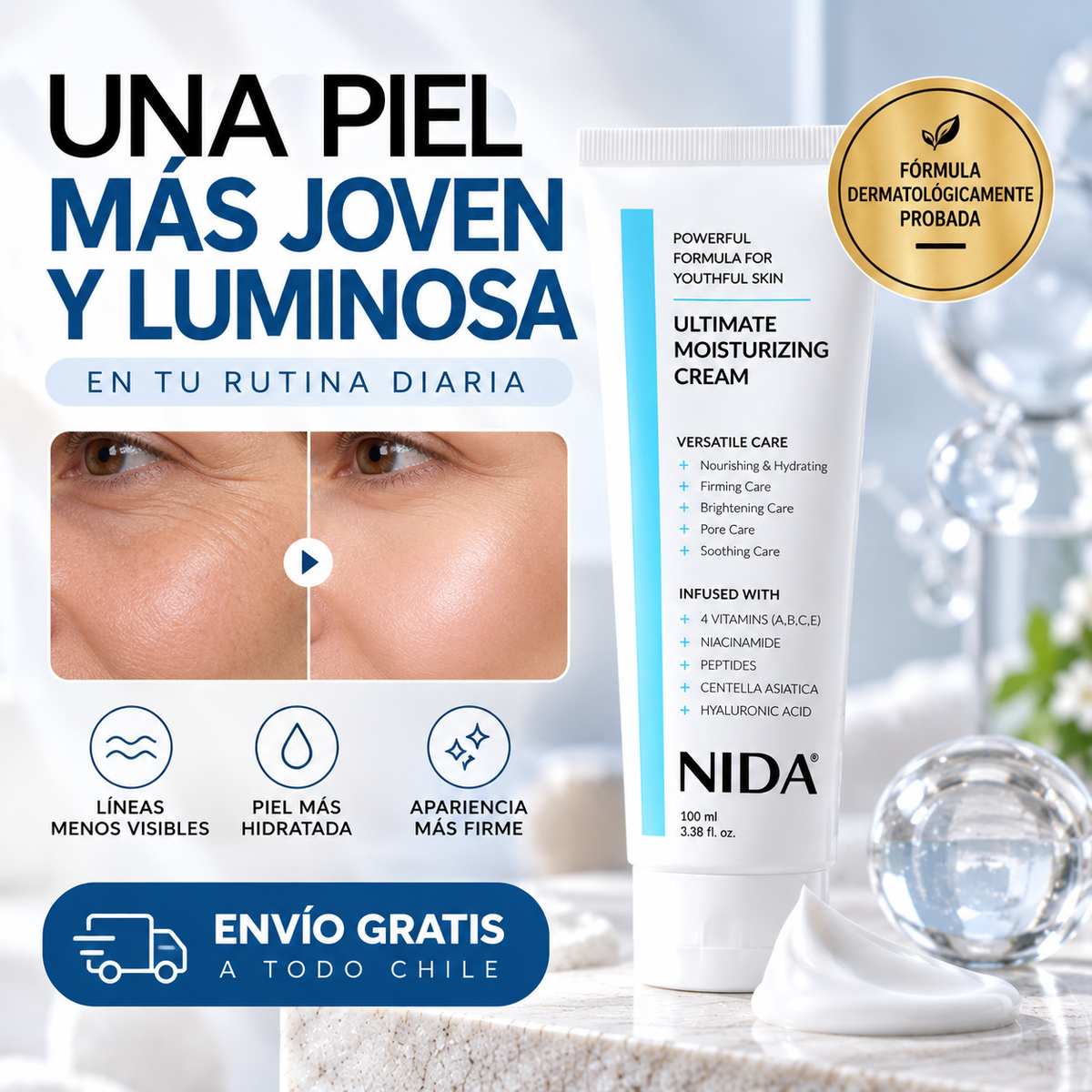 NIDA® – Crema Facial Coreana Antiedad ORIGINAL 100 mL