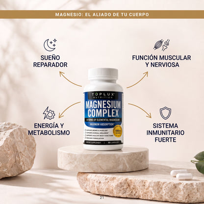 Magnesium Complex ORIGINAL 1000 mg 90 cápsulas 8 tipos en 1
