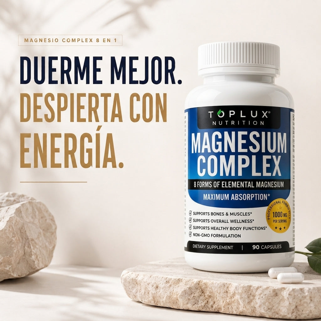 Magnesium Complex ORIGINAL 1000 mg 90 cápsulas 8 tipos en 1